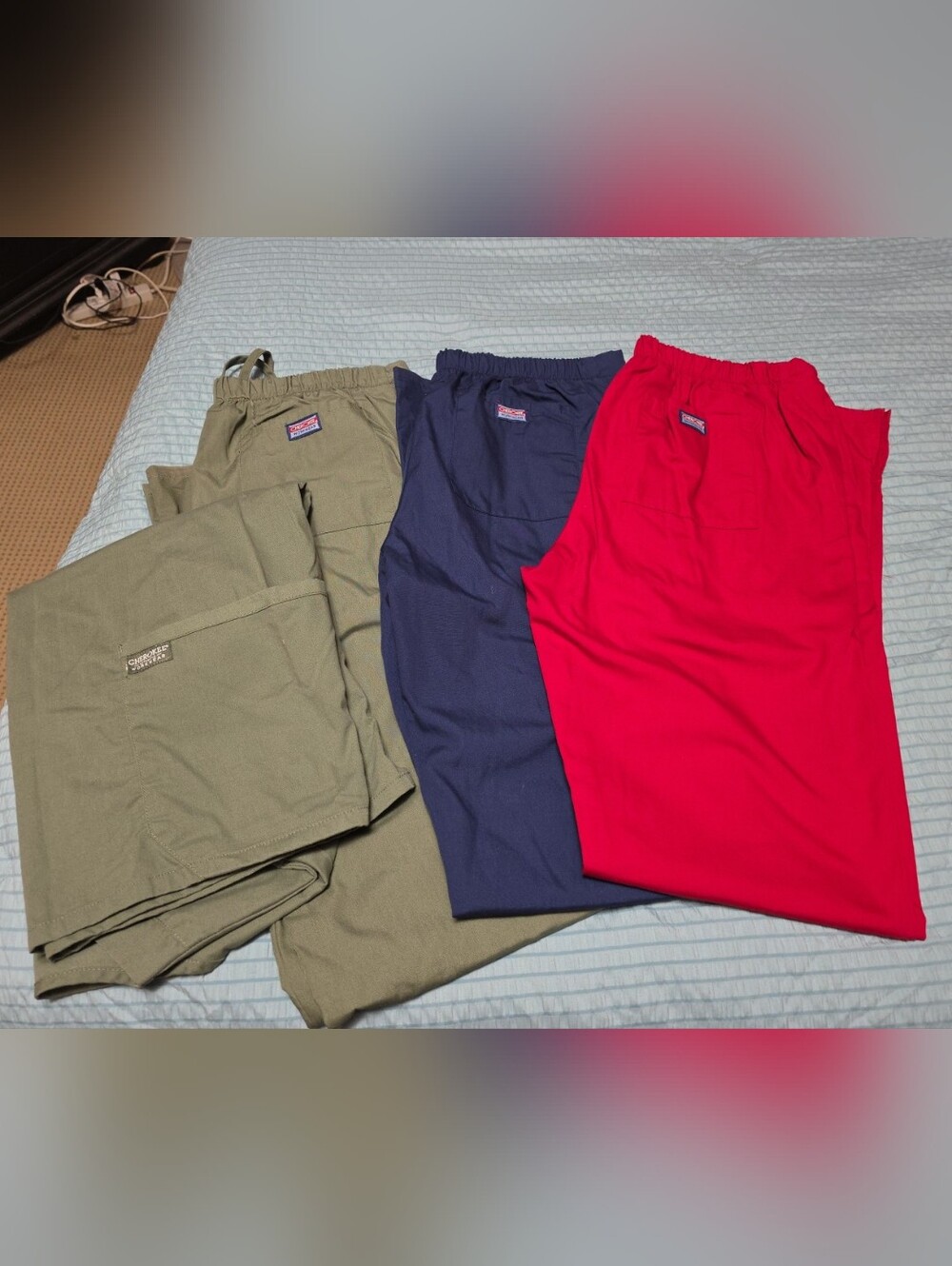 4pc Bundle: Women's Cherokee Scrub Red, Navy, Olive